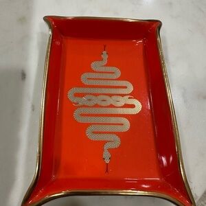Jonathan Adler Snake Valet Orange Tray